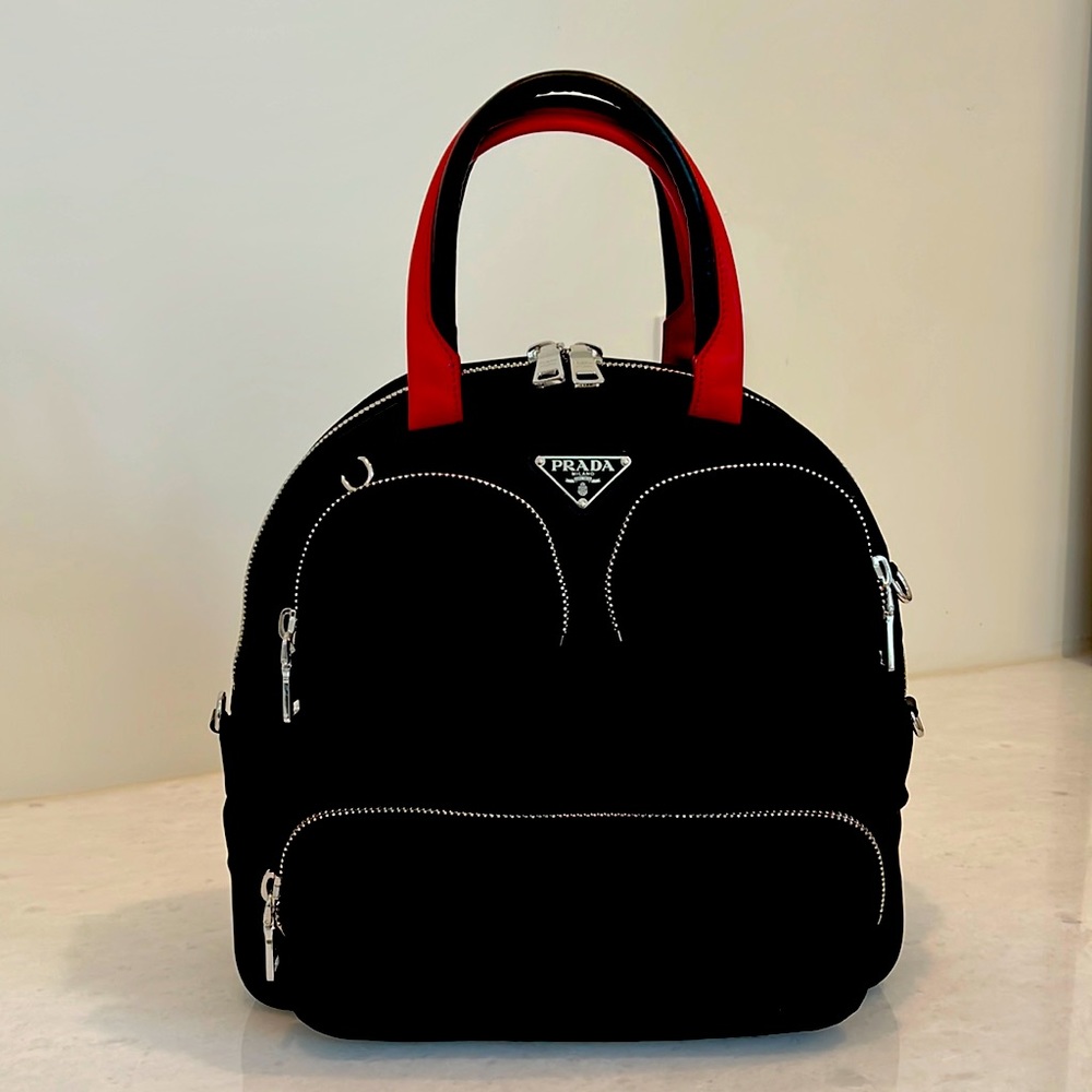 Prada Tessuto Cargo bag with top handle and shoulder strap